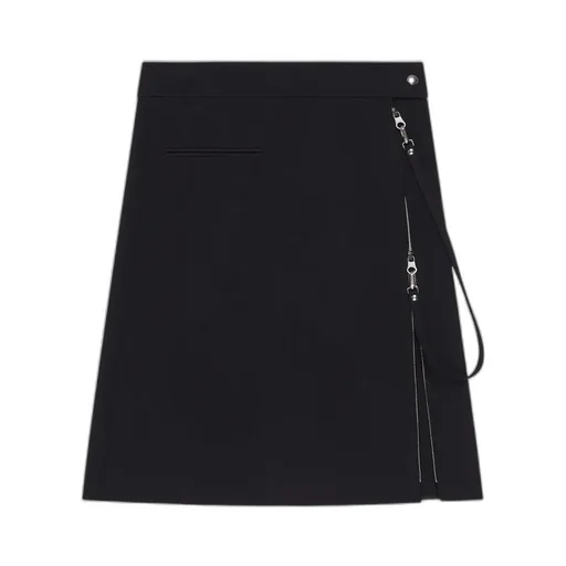 Zipped Heritage Crepe Skirt