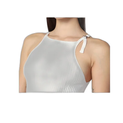 Ribbed Top With Pointed Hem