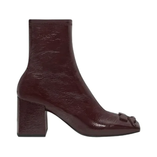 Zip Detailed Square Toe Ankle Boots