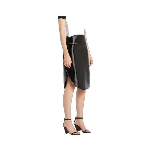 Circle Vinyl Midi Skirt