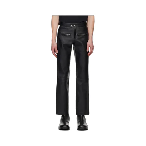 Panelled Leather Pants