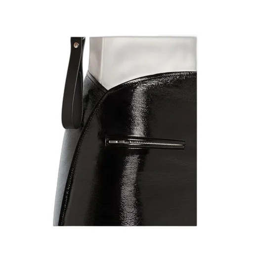 Circle Vinyl Midi Skirt