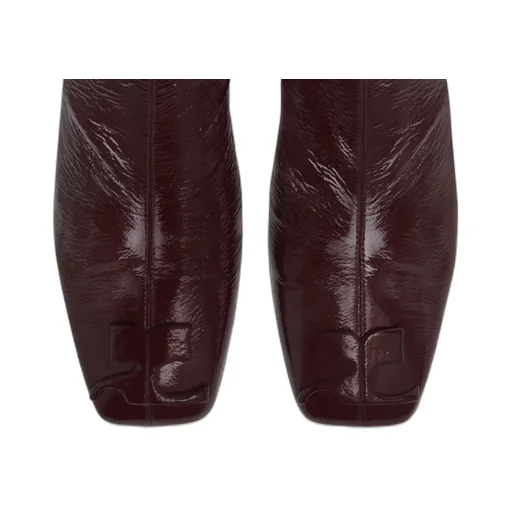 Zip Detailed Square Toe Ankle Boots
