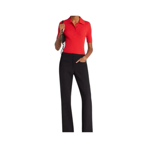 Iconic Ribbed-Knit Polo Shirt