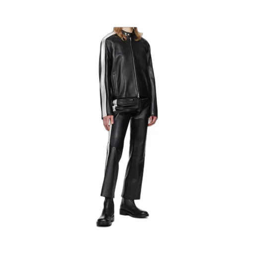 Panelled Leather Pants