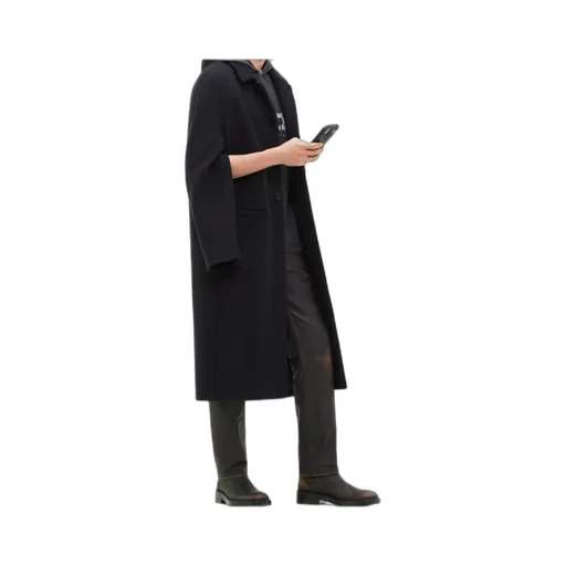 Single-Breasted Coat With Zipped Sleeves