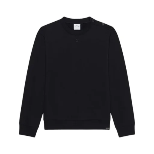 Buttoned Jersey Sweatshirt