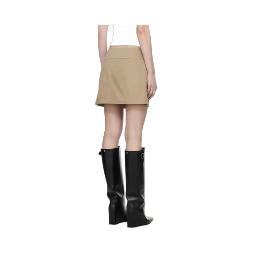Belted Pleated Mini Skirt
