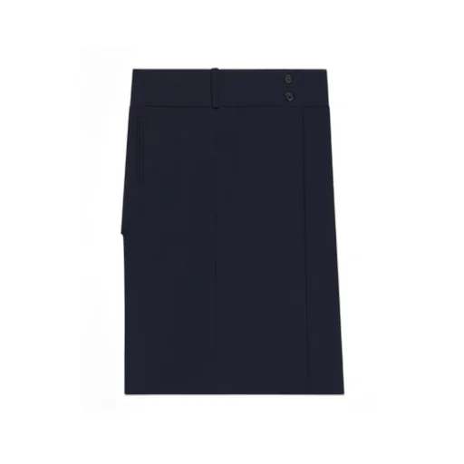 Belted Slit Skirt