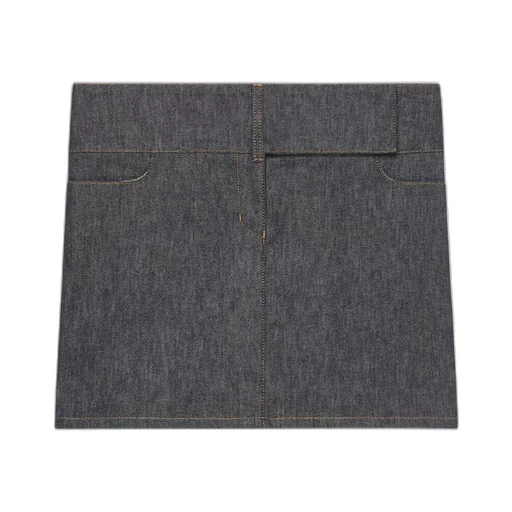 Belted Denim Mini Skirt
