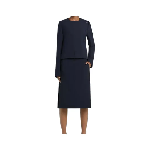 Belted Slit Skirt