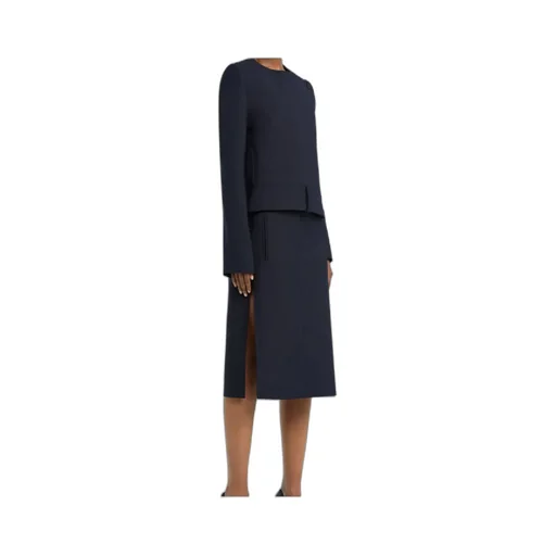 Belted Slit Skirt