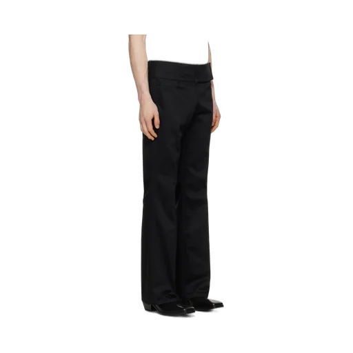 Belted Bootcut Trousers