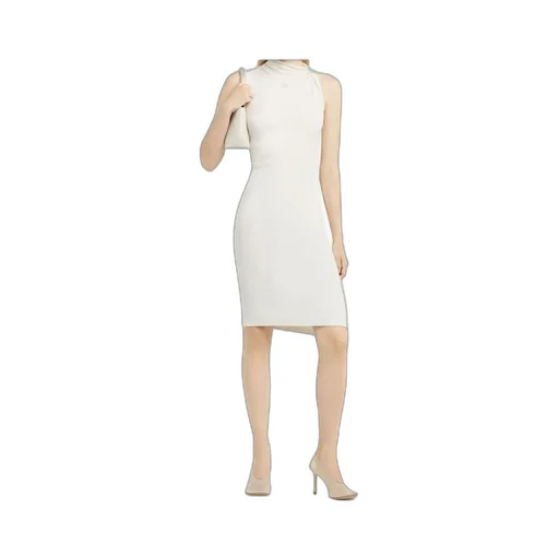 Draped-Detail Midi Dress
