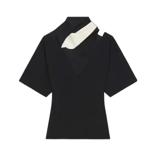 Panelled-Scarf Top