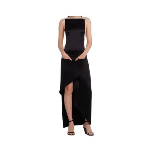 Infinity Satin Midi Skirt