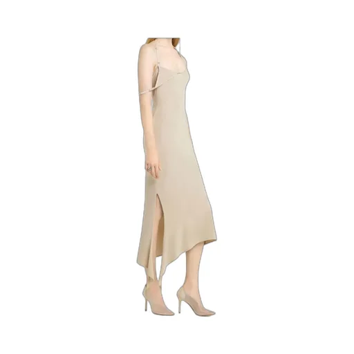 Asymmetric Hem Midi Dress