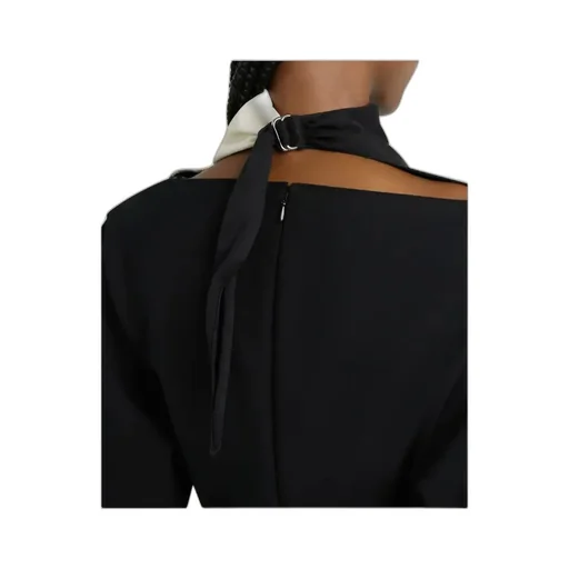 Panelled-Scarf Top