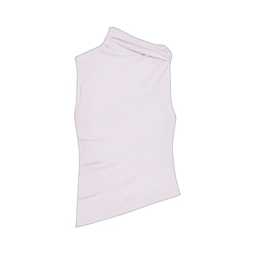 Draped Asymmetric Jersey Top