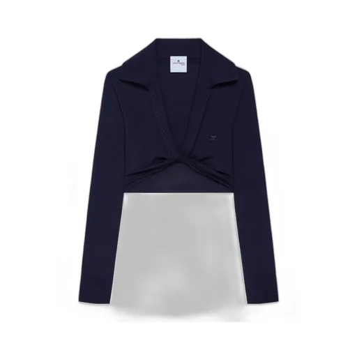 Cropped Polo Jumper With Twist Detail