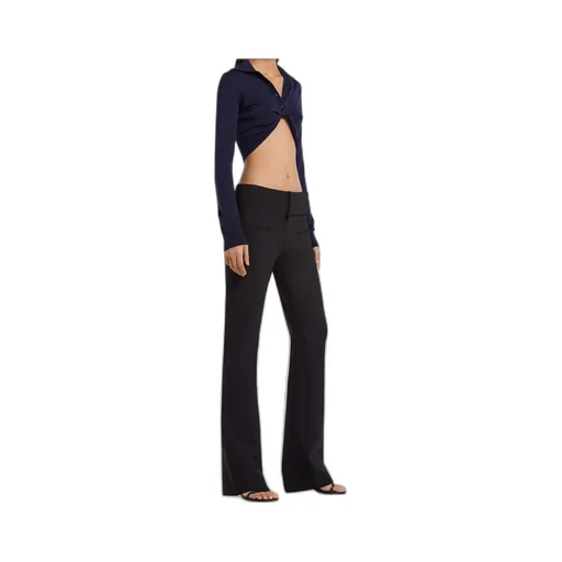 Cropped Polo Jumper With Twist Detail