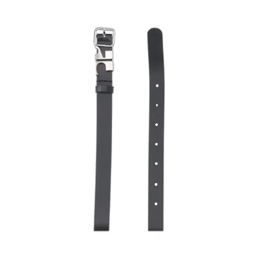 Logo Buckle Leather Belt