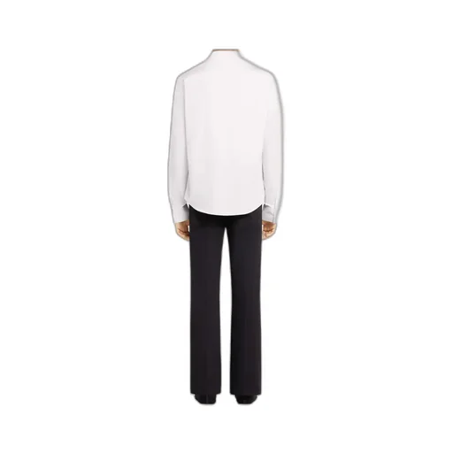 Logo Embroidered Zipped Poplin Shirt