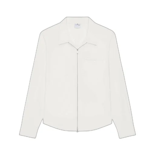 Logo Embroidered Zipped Poplin Shirt