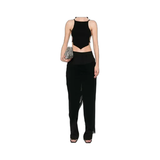 Logo Patch Ribbed-Knit Crop Top