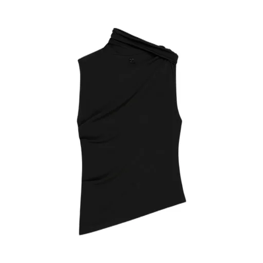 Draped Jersey Tank Top