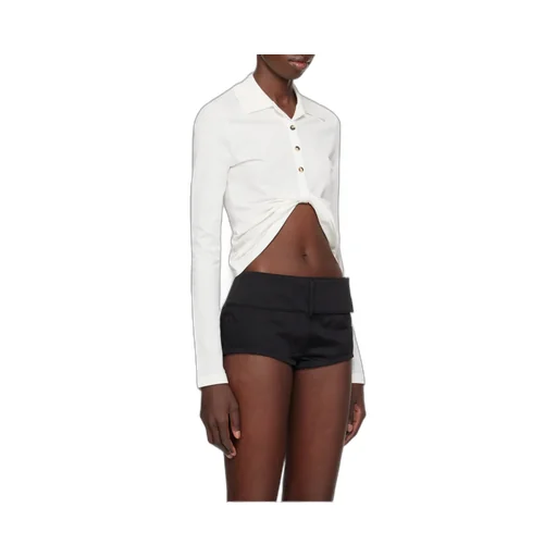 Twist Pique Cropped Polo