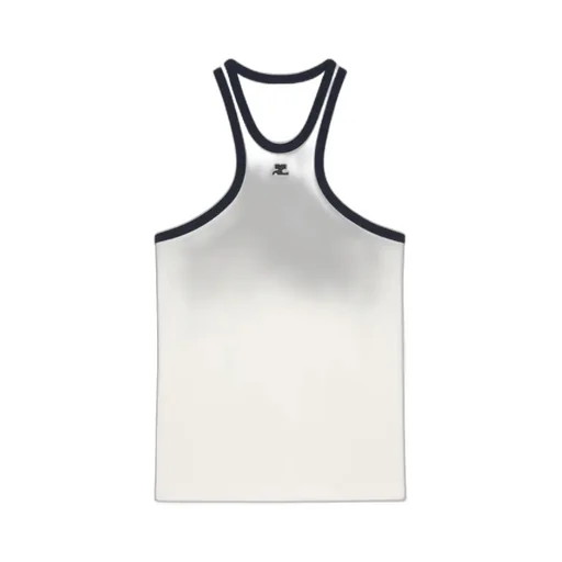 Logo Embroidered Jersey Tank Top
