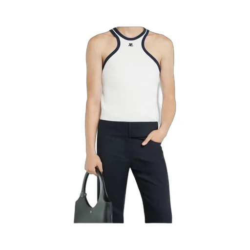 Logo Embroidered Jersey Tank Top