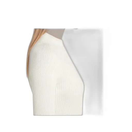 Solar Light Ribbed Mockneck Jumper