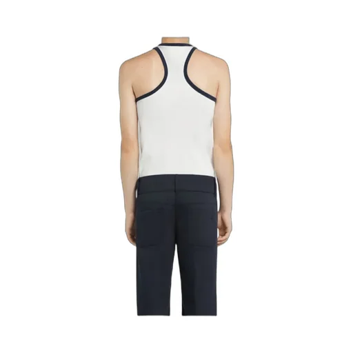Logo Embroidered Jersey Tank Top