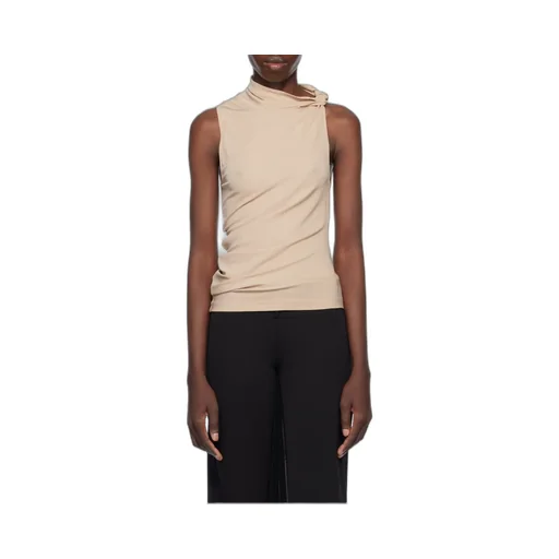 Draped Asymmetric Jersey Top