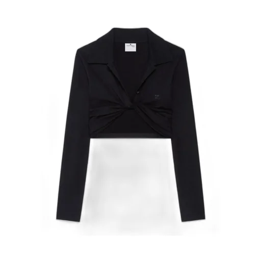 Twist Pique Cropped Polo