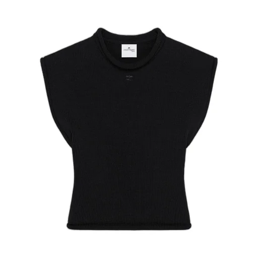 Cropped Knitted Tank Top