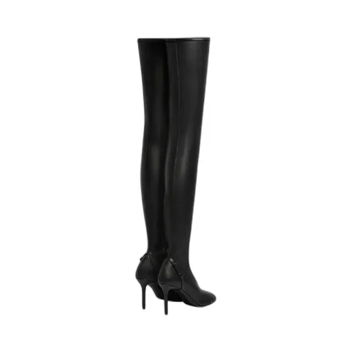 Oblique Thigh-High Boots