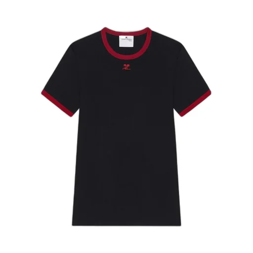 Signature Contrast Logo Embroidered T-Shirt
