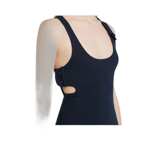 90's Cut-Out Detailed Ribbed Mini Dress