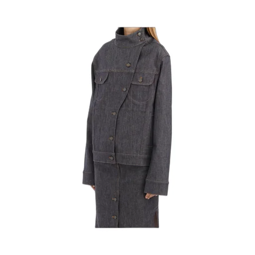 Long-Sleeved Denim Coat