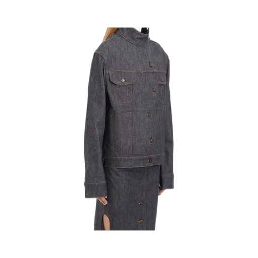 Long-Sleeved Denim Coat