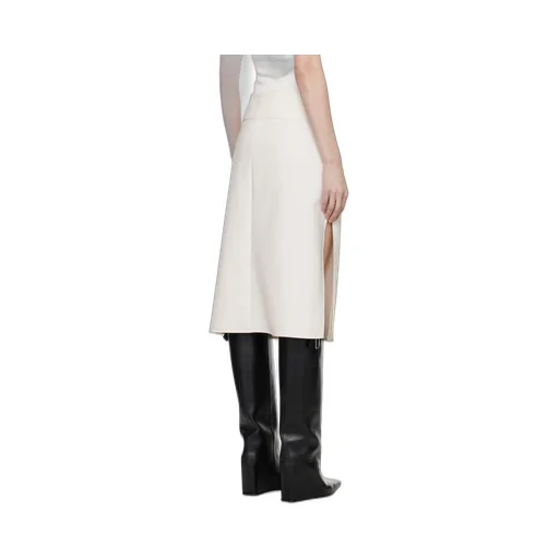 Belted Slit Skirt