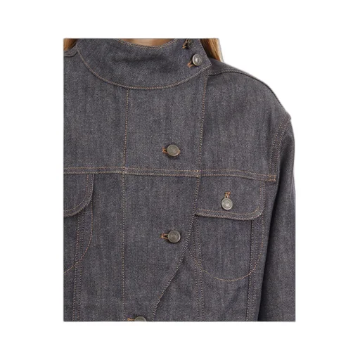 Long-Sleeved Denim Coat