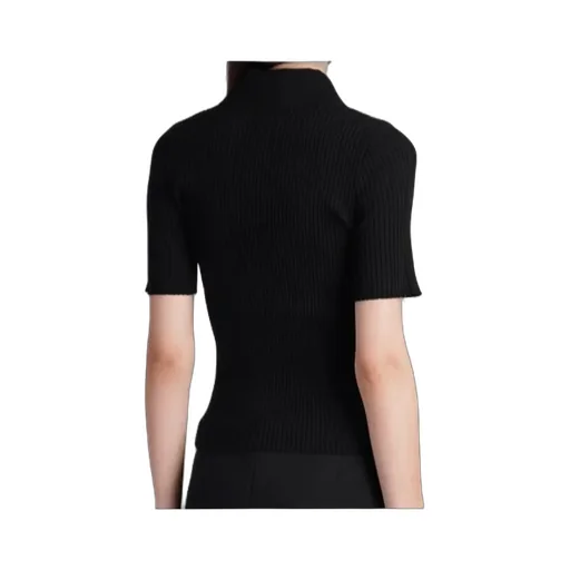 Short-Sleeved Ribbed Polo Shirt