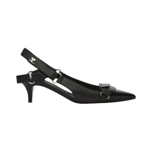 Racer Pointed-Toe Slingback Pumps