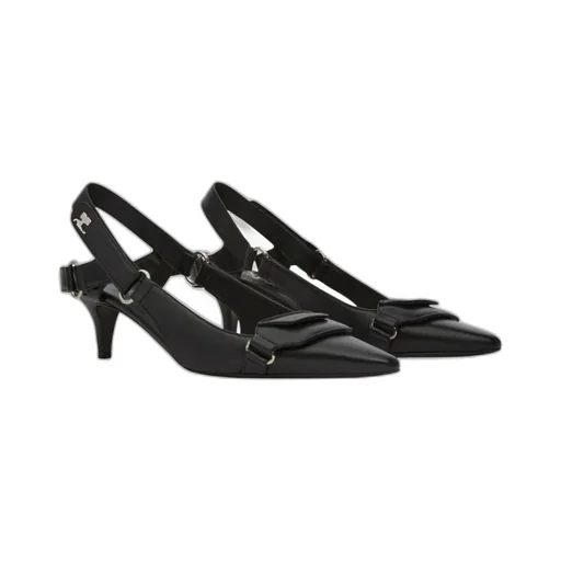Racer Pointed-Toe Slingback Pumps