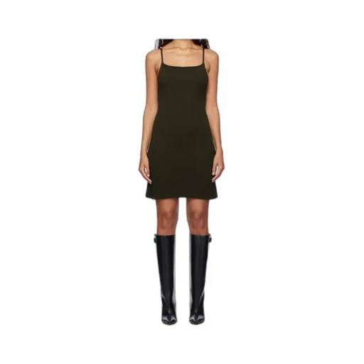 Sleeveless Ribbed-Knit Mini Dress