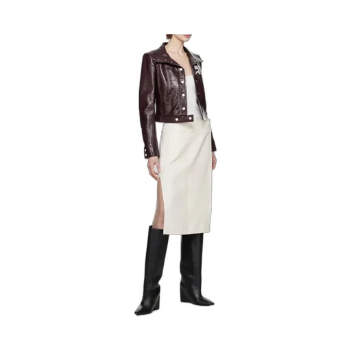 Belted Slit Skirt